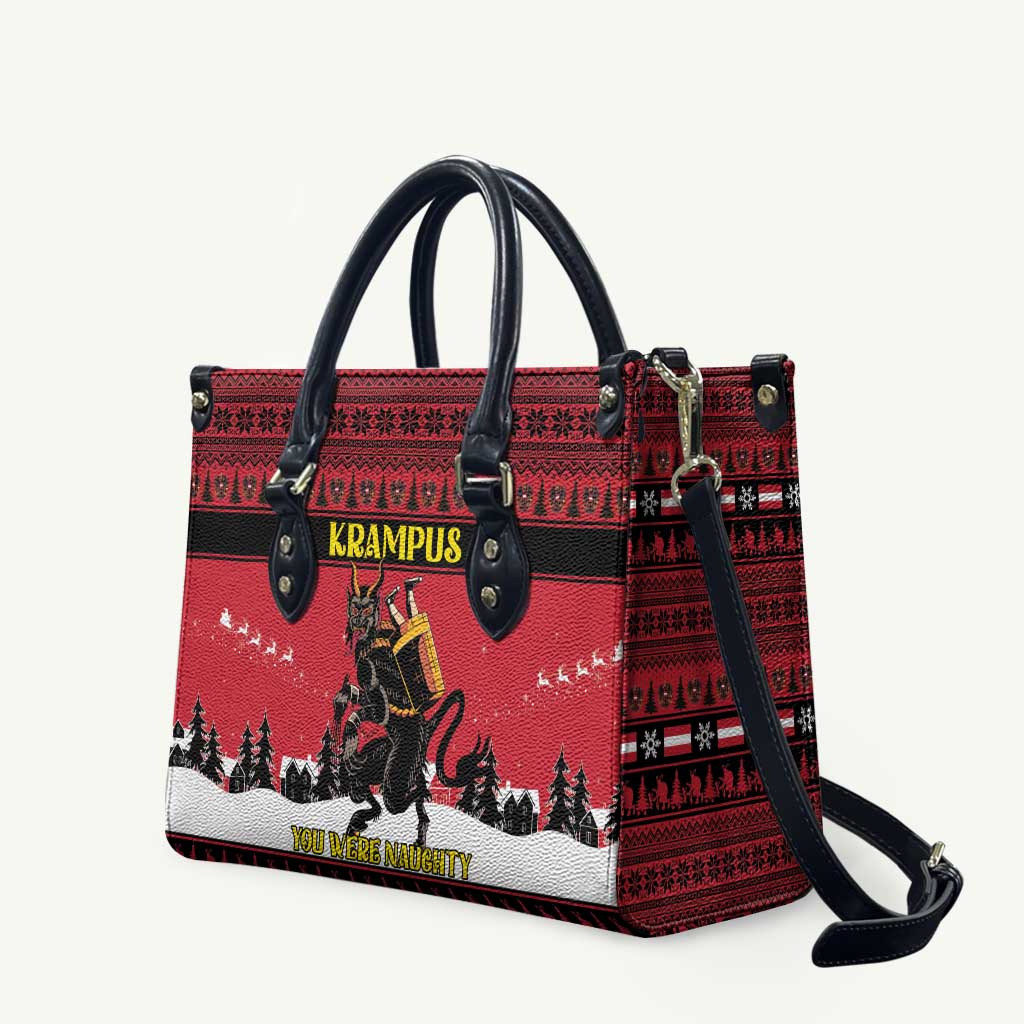 Austria Christmas Leather Bag Krampus You Were Naughty - Wonder Print Shop