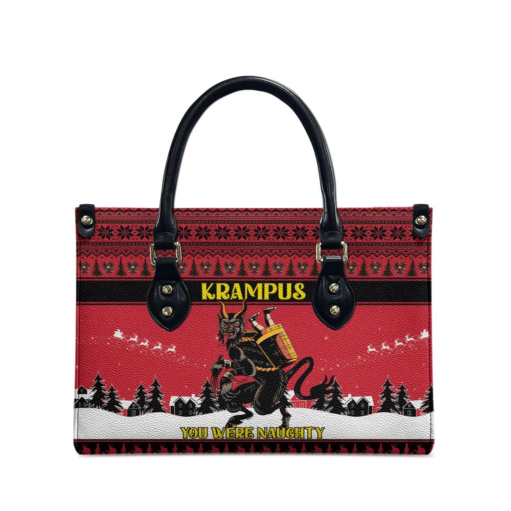 Austria Christmas Leather Bag Krampus You Were Naughty - Wonder Print Shop