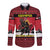 Austria Christmas Long Sleeve Button Shirt Krampus You Were Naughty - Wonder Print Shop