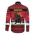 Austria Christmas Long Sleeve Button Shirt Krampus You Were Naughty - Wonder Print Shop