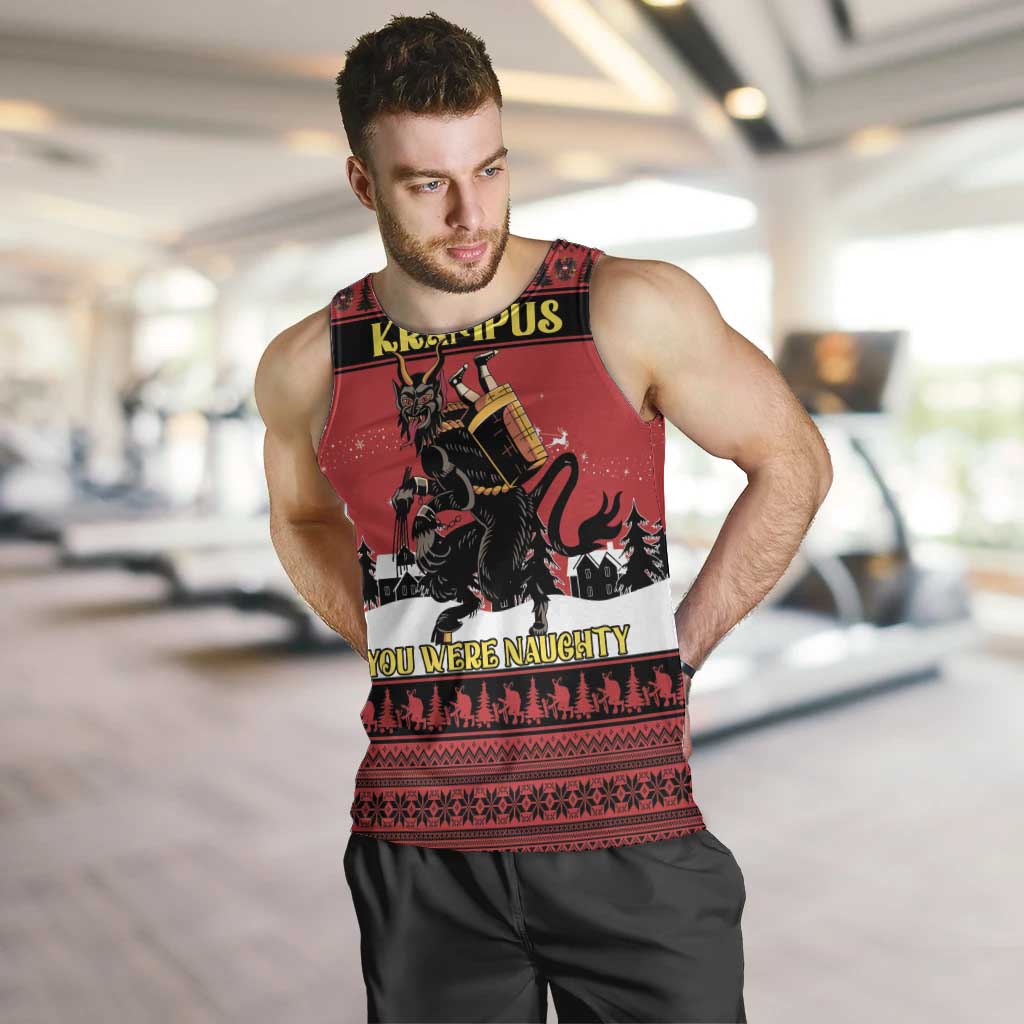 Austria Christmas Men Tank Top Krampus You Were Naughty - Wonder Print Shop