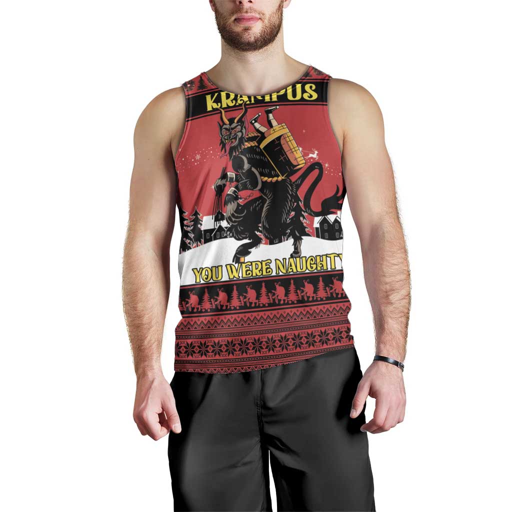 Austria Christmas Men Tank Top Krampus You Were Naughty - Wonder Print Shop