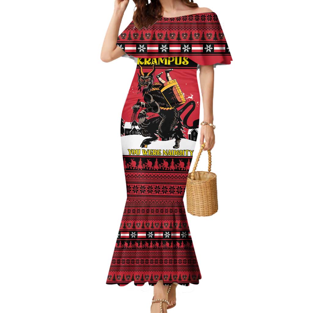 Austria Christmas Mermaid Dress Krampus You Were Naughty - Wonder Print Shop