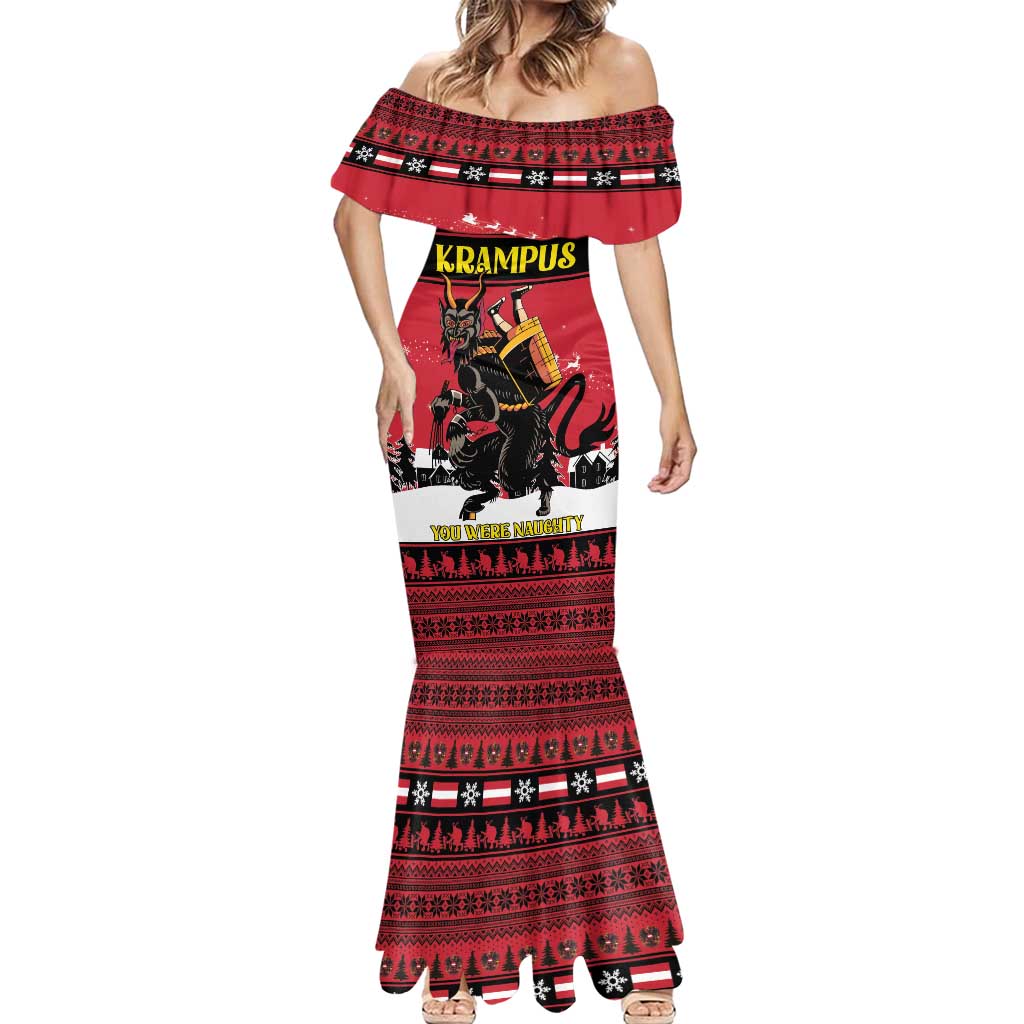 Austria Christmas Mermaid Dress Krampus You Were Naughty - Wonder Print Shop