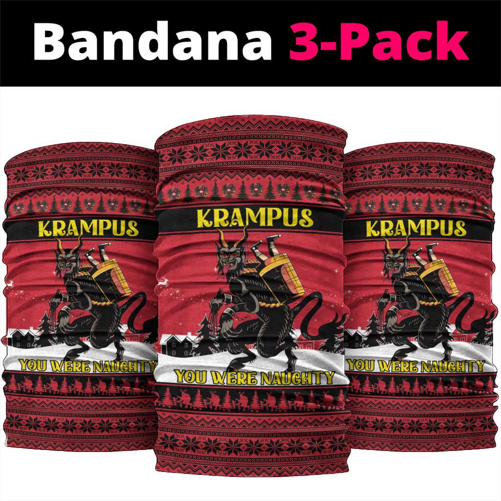 Austria Christmas Neck Gaiter Krampus You Were Naughty - Wonder Print Shop
