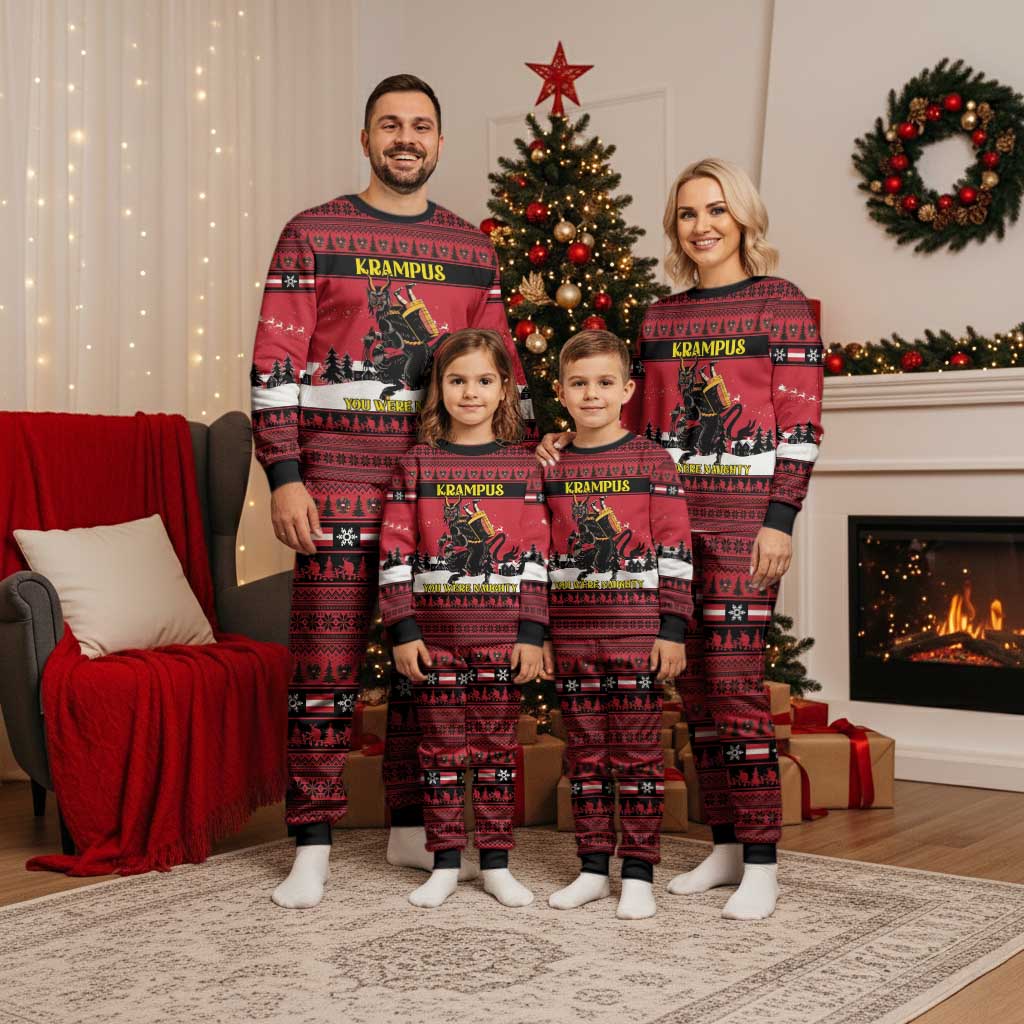 Austria Christmas Pajama Set Krampus You Were Naughty - Wonder Print Shop