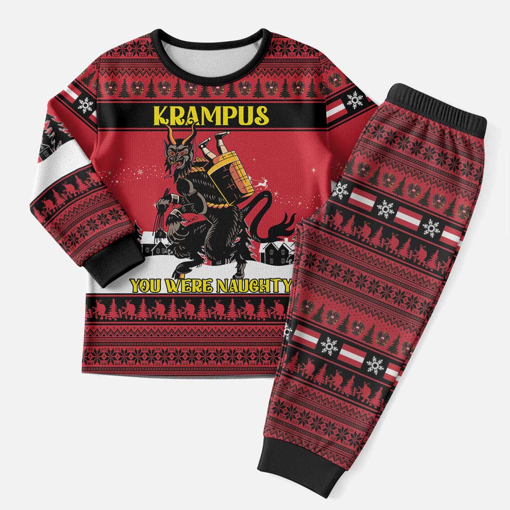 Austria Christmas Pajama Set Krampus You Were Naughty - Wonder Print Shop