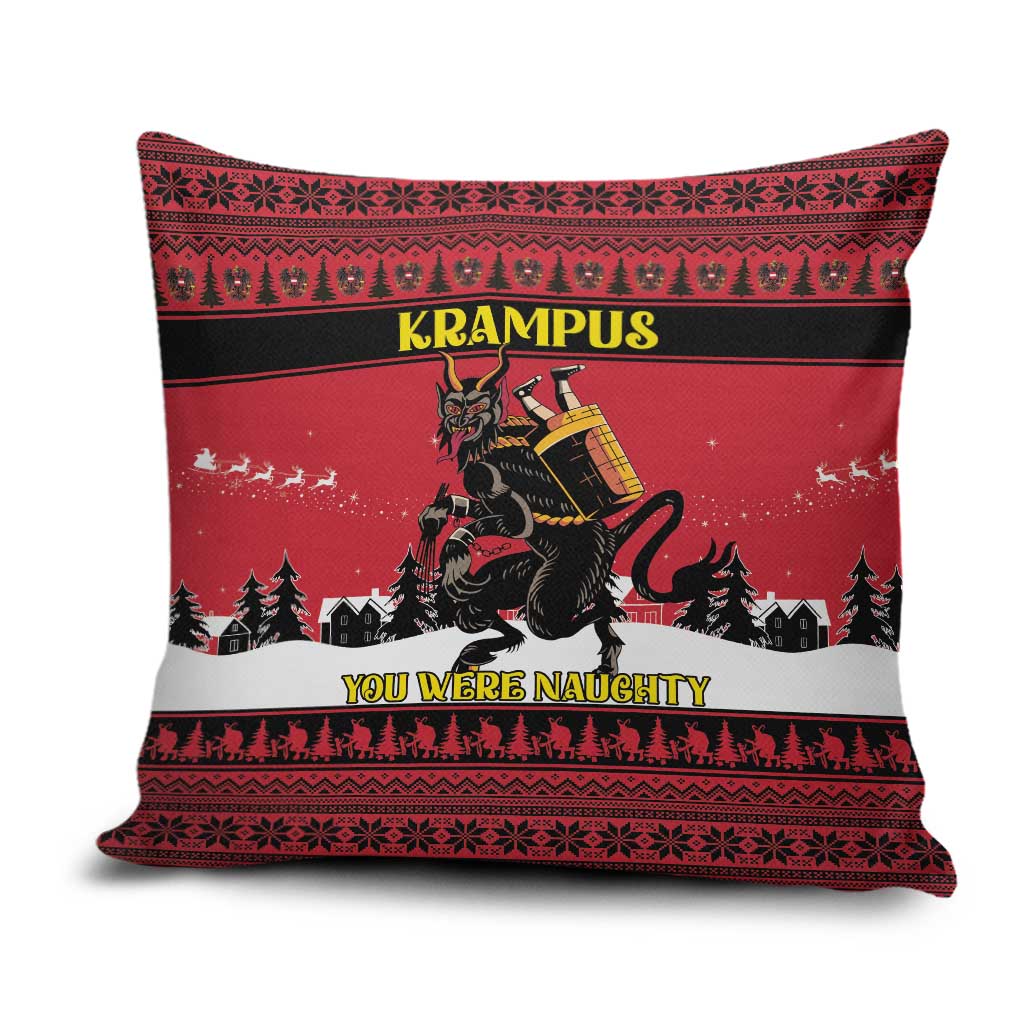 Austria Christmas Pillow Cover Krampus You Were Naughty - Wonder Print Shop