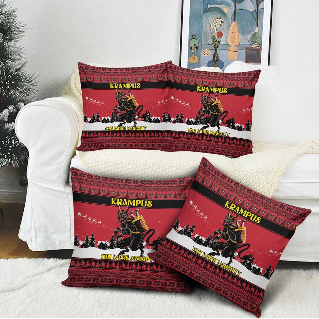Austria Christmas Pillow Cover Krampus You Were Naughty - Wonder Print Shop
