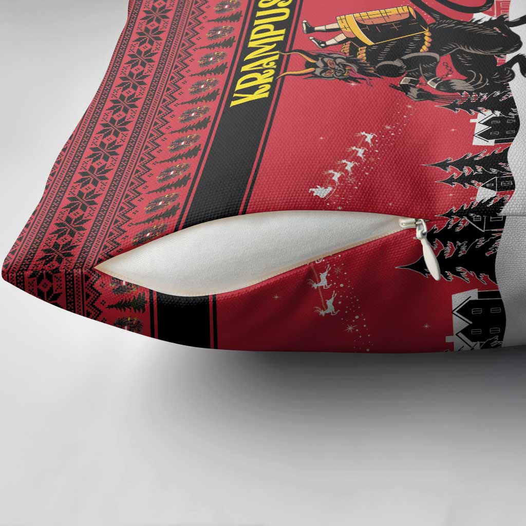 Austria Christmas Pillow Cover Krampus You Were Naughty - Wonder Print Shop