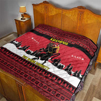 Austria Christmas Quilt Krampus You Were Naughty - Wonder Print Shop