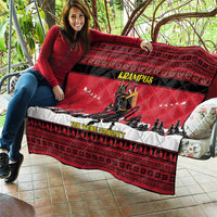 Austria Christmas Quilt Krampus You Were Naughty - Wonder Print Shop