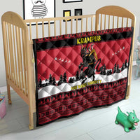 Austria Christmas Quilt Krampus You Were Naughty - Wonder Print Shop