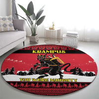 Austria Christmas Round Carpet Krampus You Were Naughty - Wonder Print Shop