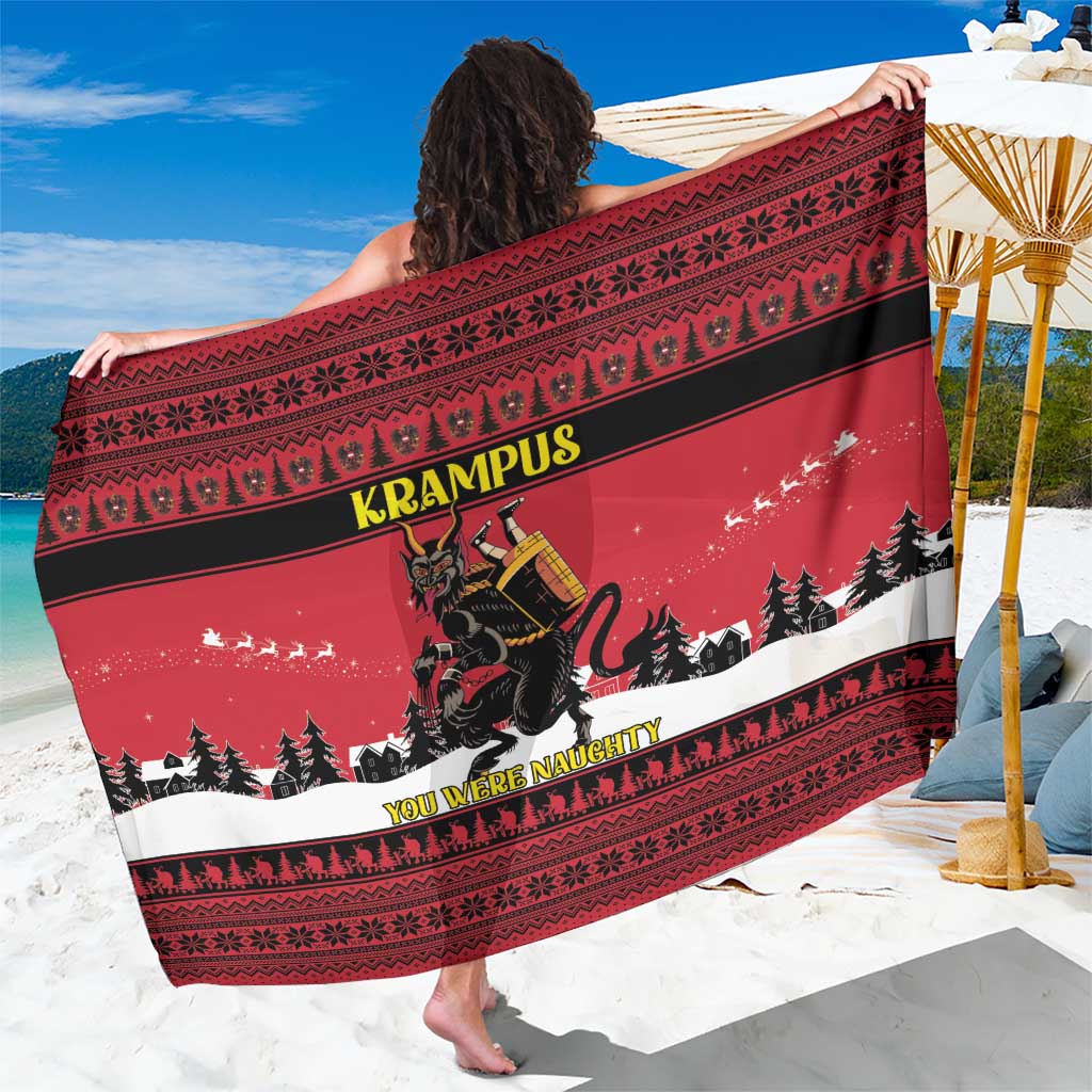 Austria Christmas Sarong Krampus You Were Naughty - Wonder Print Shop