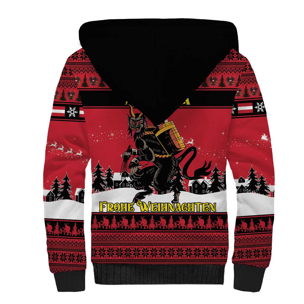 Austria Christmas Sherpa Hoodie Krampus You Were Naughty - Wonder Print Shop