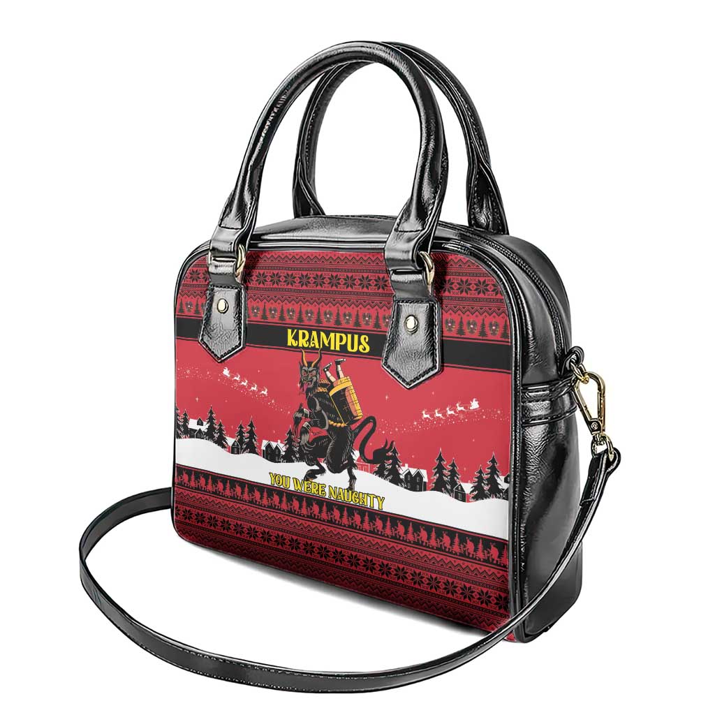 Austria Christmas Shoulder Handbag Krampus You Were Naughty - Wonder Print Shop