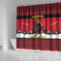 Austria Christmas Shower Curtain Krampus You Were Naughty - Wonder Print Shop