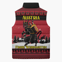 Austria Christmas Sleeveless Puffer Jacket Krampus You Were Naughty - Wonder Print Shop