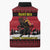 Austria Christmas Sleeveless Puffer Jacket Krampus You Were Naughty - Wonder Print Shop