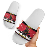 Austria Christmas Slide Sandals Krampus You Were Naughty - Wonder Print Shop