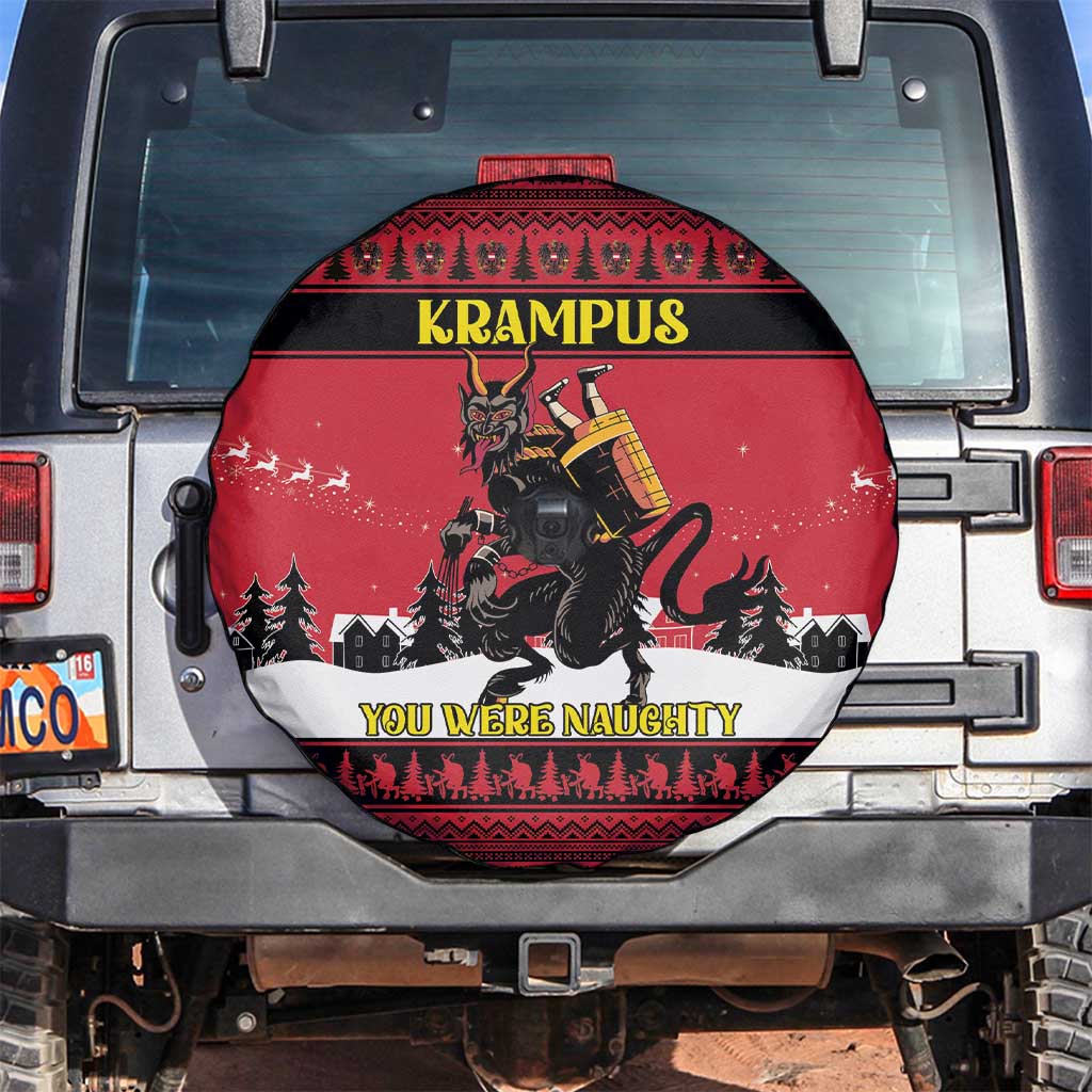 Austria Christmas Spare Tire Cover Krampus You Were Naughty - Wonder Print Shop