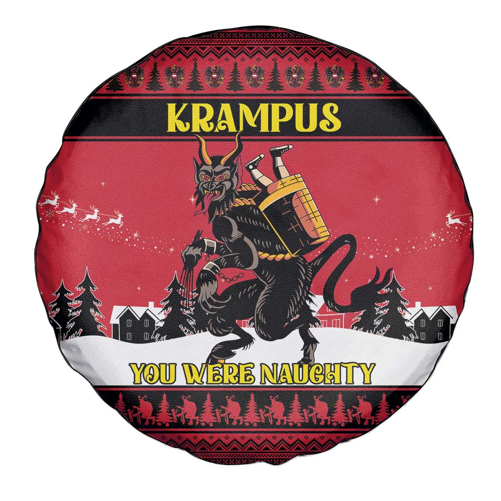 Austria Christmas Spare Tire Cover Krampus You Were Naughty - Wonder Print Shop