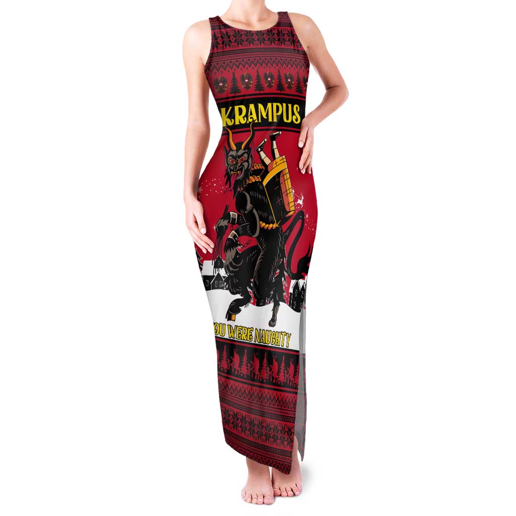 Austria Christmas Tank Maxi Dress Krampus You Were Naughty - Wonder Print Shop