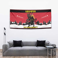 Austria Christmas Tapestry Krampus You Were Naughty - Wonder Print Shop