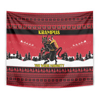 Austria Christmas Tapestry Krampus You Were Naughty - Wonder Print Shop