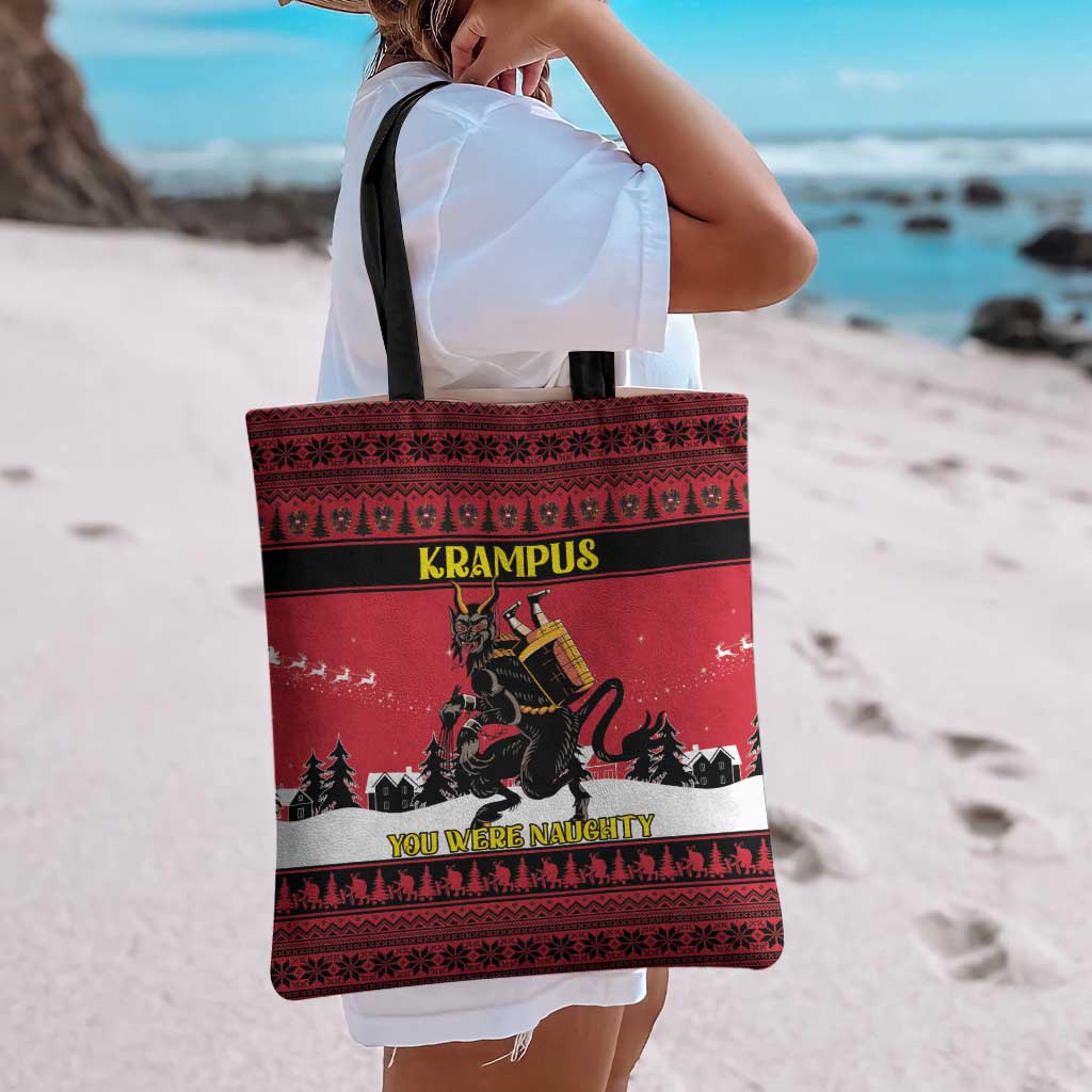 Austria Christmas Tote Bag Krampus You Were Naughty - Wonder Print Shop