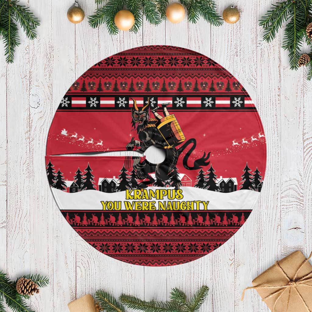 Austria Christmas Tree Skirt Krampus You Were Naughty - Wonder Print Shop