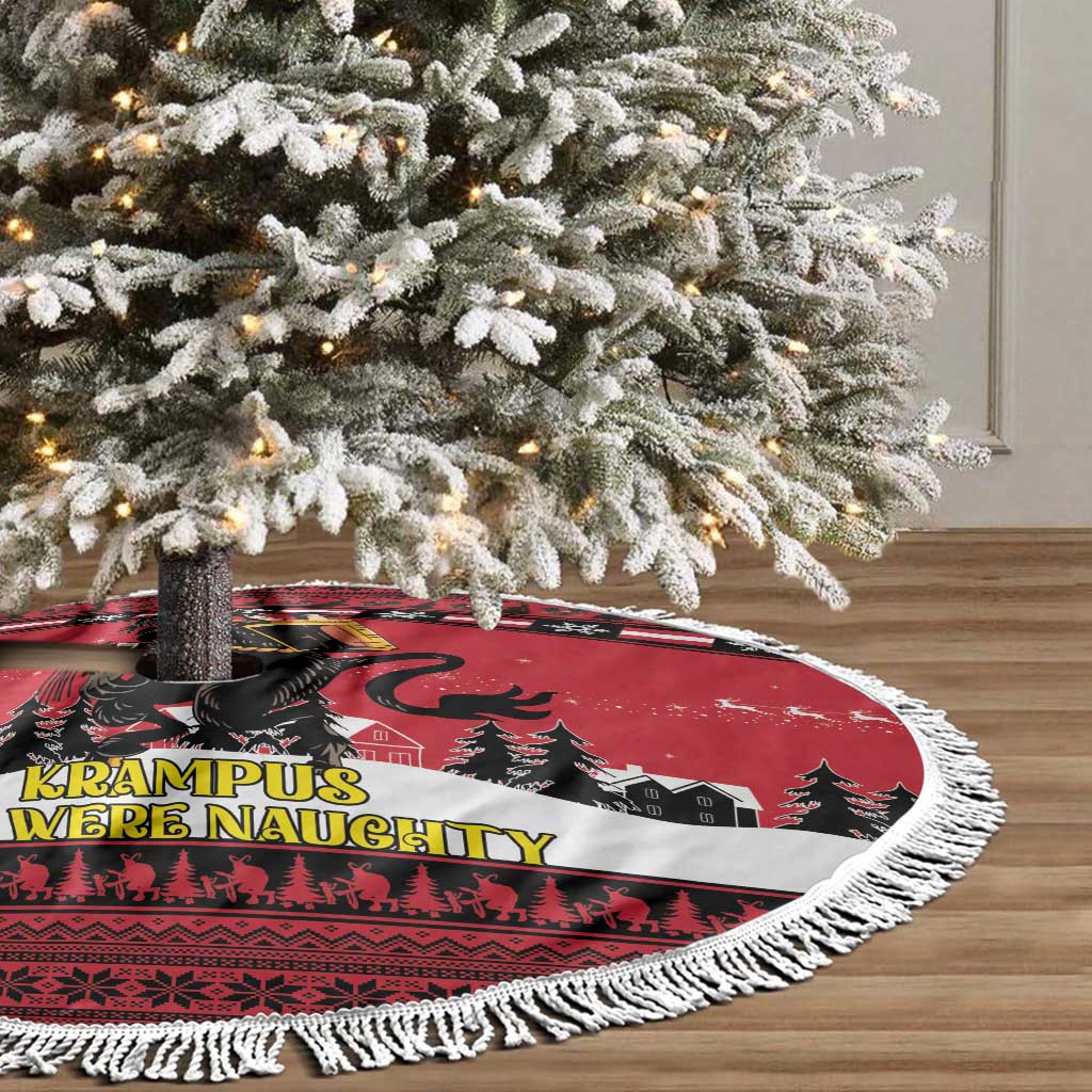 Austria Christmas Tree Skirt Krampus You Were Naughty - Wonder Print Shop
