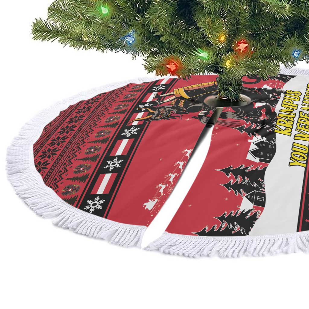 Austria Christmas Tree Skirt Krampus You Were Naughty - Wonder Print Shop