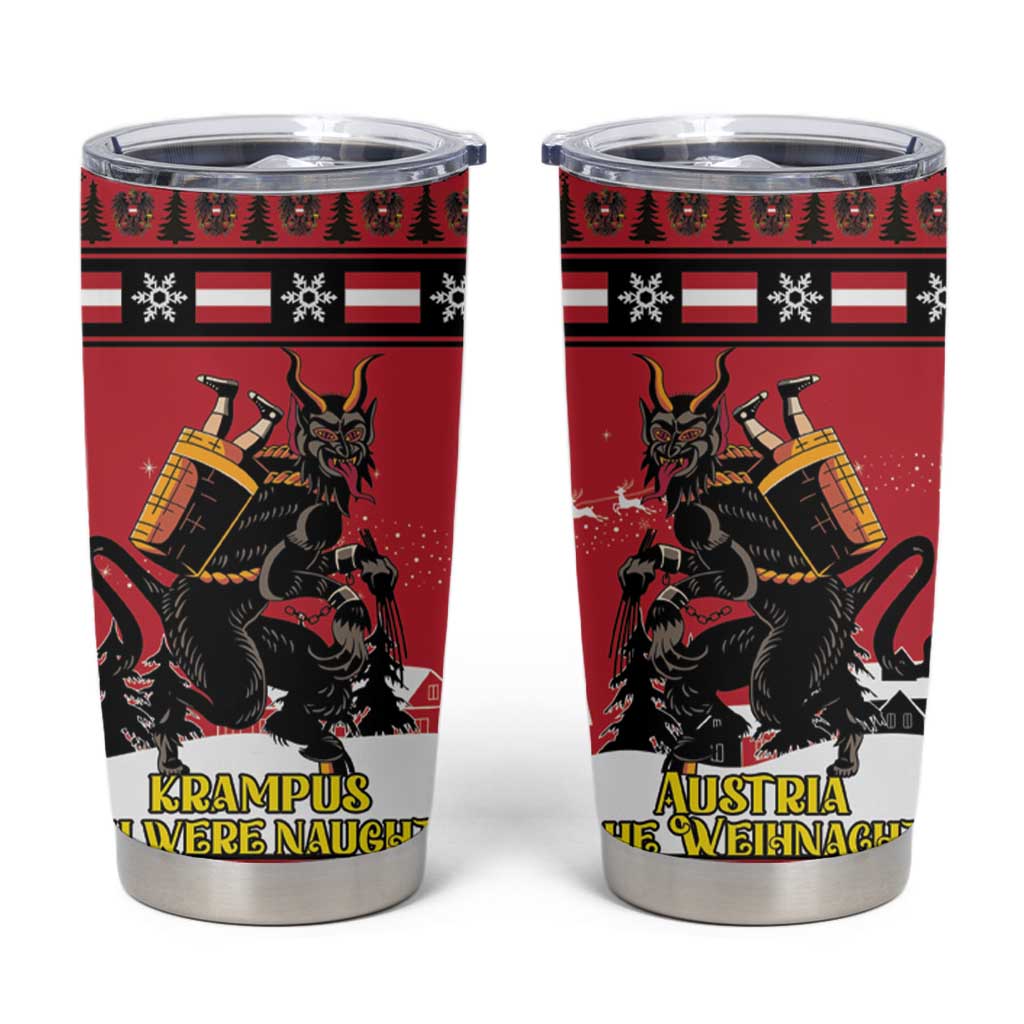 Austria Christmas Tumbler Cup Krampus You Were Naughty - Wonder Print Shop