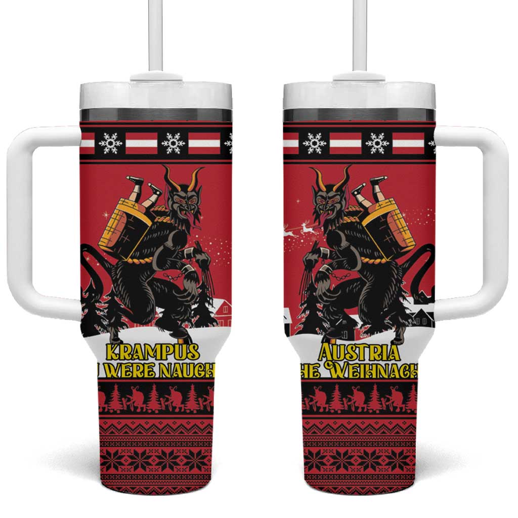Austria Christmas Tumbler With Handle Krampus You Were Naughty - Wonder Print Shop