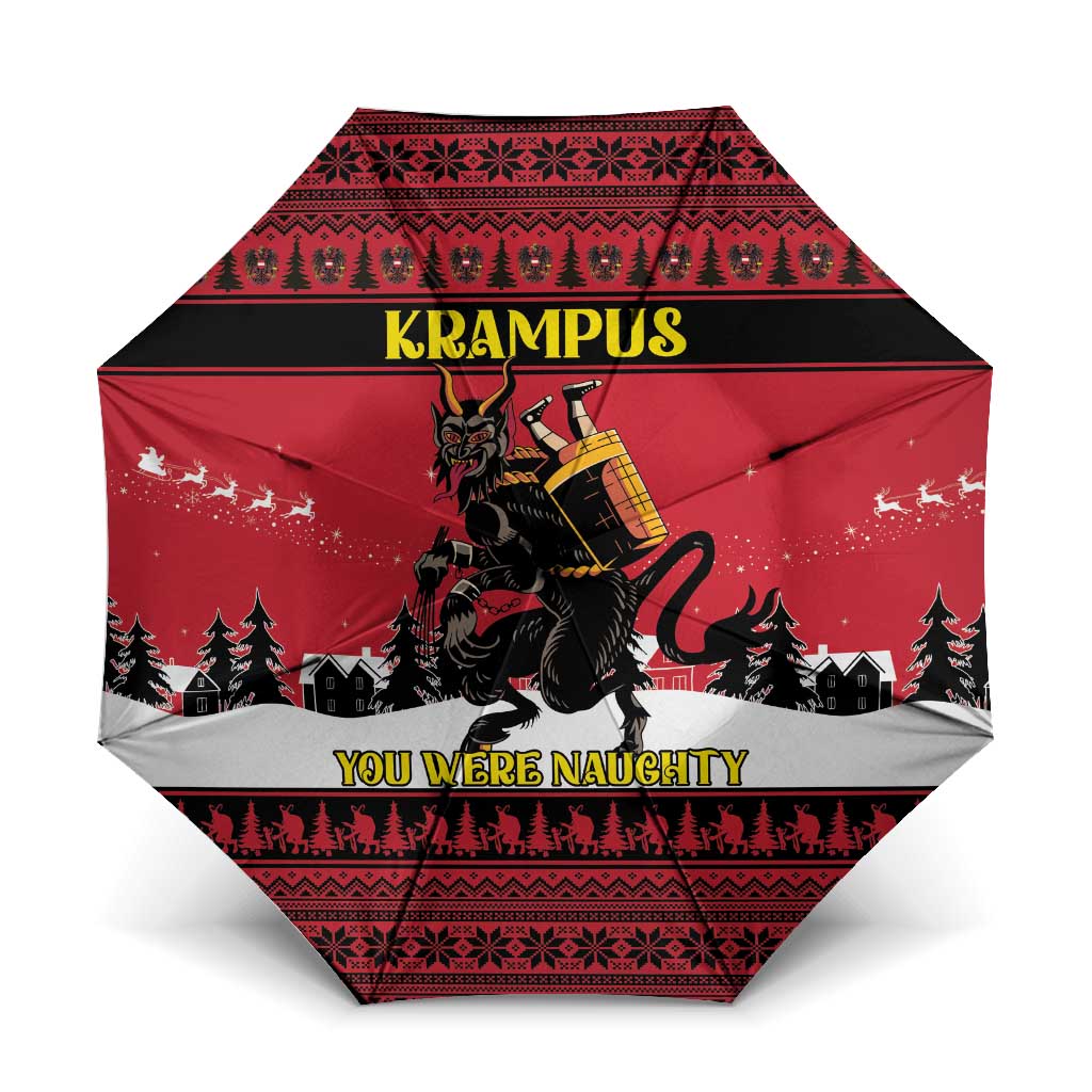 Austria Christmas Umbrella Krampus You Were Naughty - Wonder Print Shop