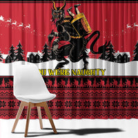 Austria Christmas Window Curtain Krampus You Were Naughty - Wonder Print Shop