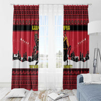 Austria Christmas Window Curtain Krampus You Were Naughty - Wonder Print Shop