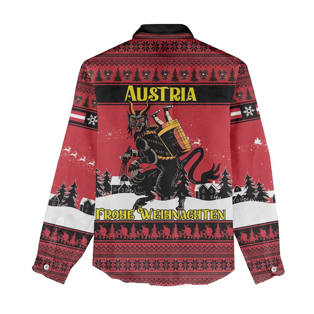 Austria Christmas Women Casual Shirt Krampus You Were Naughty - Wonder Print Shop