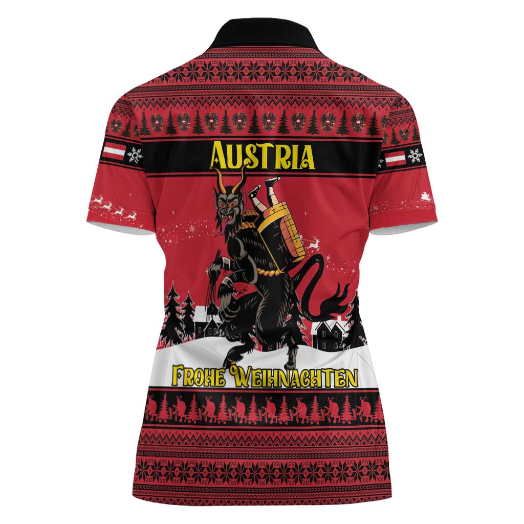 Austria Christmas Women Polo Shirt Krampus You Were Naughty - Wonder Print Shop