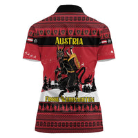 Austria Christmas Women Polo Shirt Krampus You Were Naughty - Wonder Print Shop