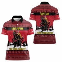 Austria Christmas Women Polo Shirt Krampus You Were Naughty - Wonder Print Shop