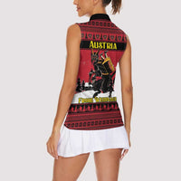 Austria Christmas Women Sleeveless Polo Shirt Krampus You Were Naughty - Wonder Print Shop