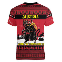 Austria Christmas Women V-Neck T-Shirt Krampus You Were Naughty - Wonder Print Shop