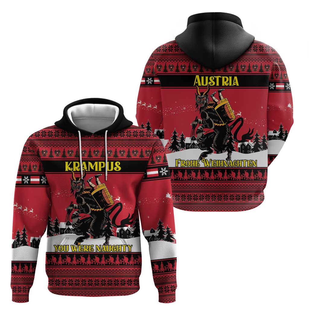 Austria Christmas Zip Hoodie Krampus You Were Naughty - Wonder Print Shop
