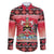 Personalized Trinidad and Tobago Christmas Family Matching Puletasi and Hawaiian Shirt Coat Of Arms Seamless Pattern - Wonder Print Shop