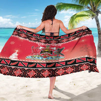 Personalized Trinidad and Tobago Christmas Sarong Coat Of Arms Seamless Pattern - Wonder Print Shop