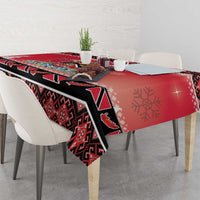 Personalized Trinidad and Tobago Christmas Tablecloth Coat Of Arms Seamless Pattern - Wonder Print Shop