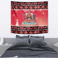 Personalized Trinidad and Tobago Christmas Tapestry Coat Of Arms Seamless Pattern - Wonder Print Shop